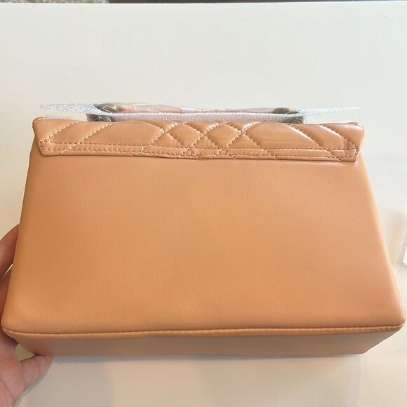 KURT GEIGER london Brixton lock shoulder bag, light pastel orange bag - Picture 10 of 11